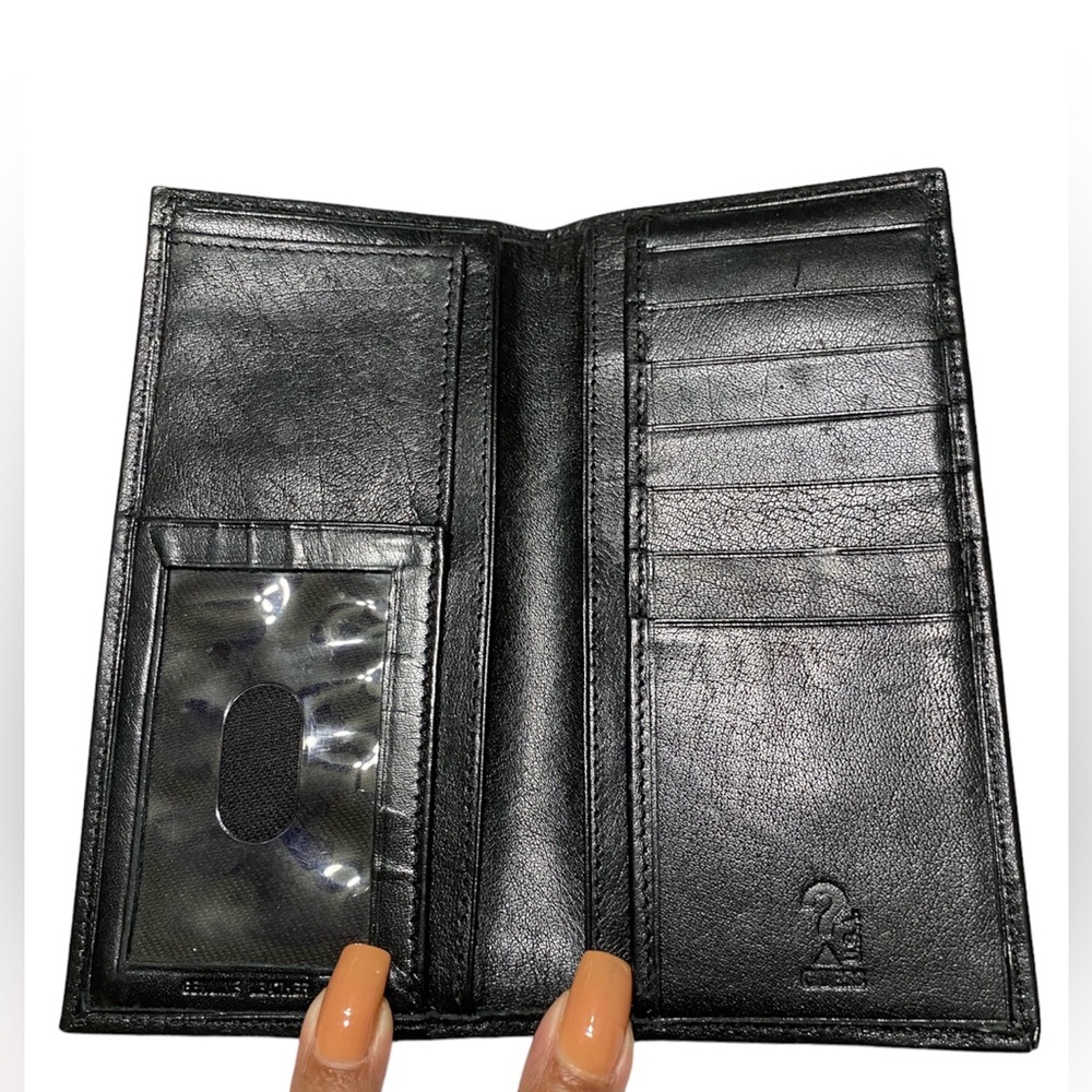 Women’s Pre- Loved Black Genuine Leather Guess Bi-Fold Slim Wallet - Picture 5 of 8
